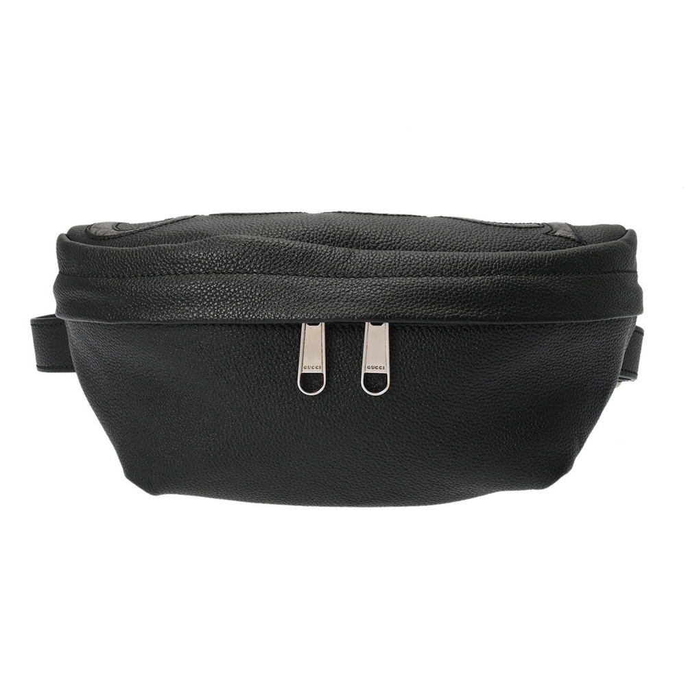 GUCCI Waist Bag Black Leather Body